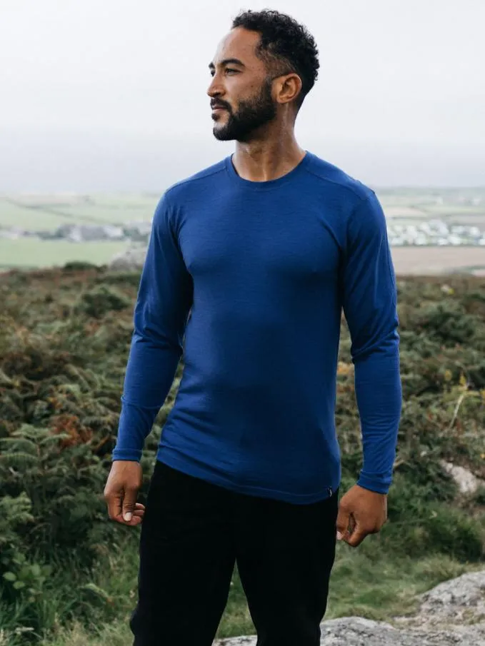 Men Eddy 20 Merino Wool Long Sleeve Base Layer Atlantic Finisterre Base Layers and Underwear