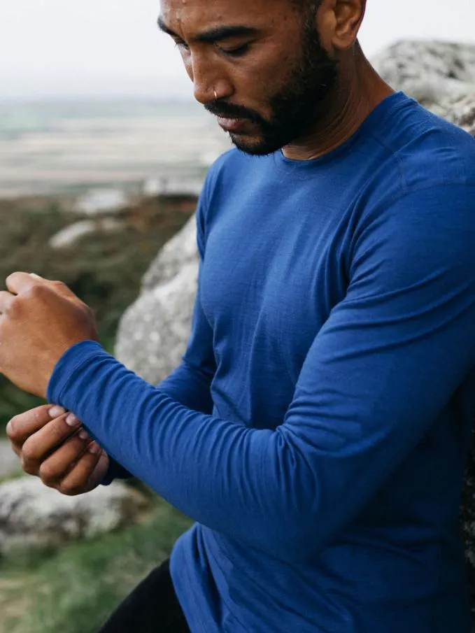 Men Eddy 20 Merino Wool Long Sleeve Base Layer Atlantic Finisterre Base Layers and Underwear