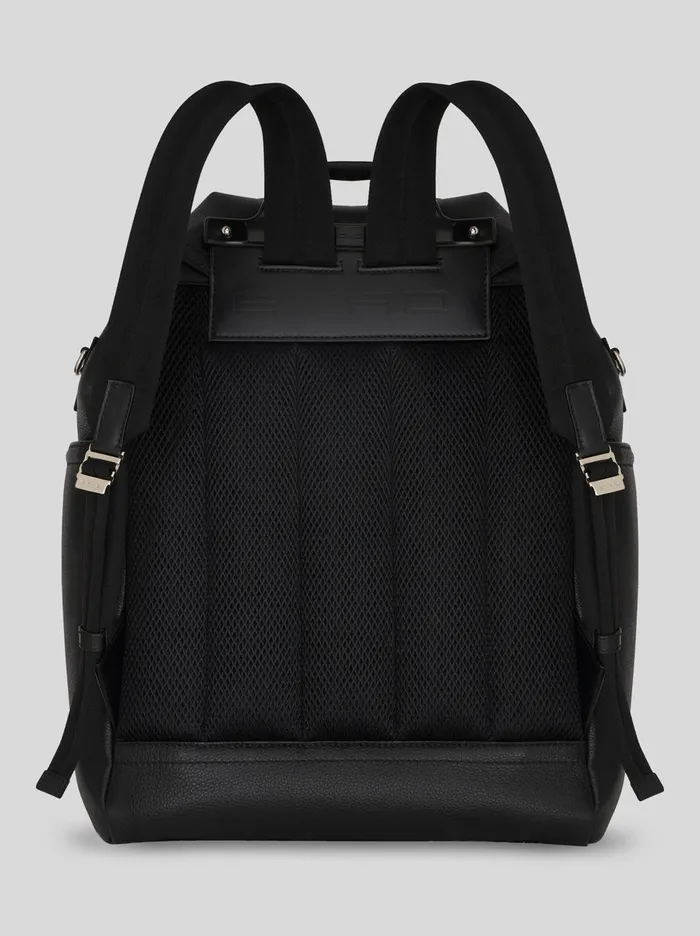 Men Etro Backpacks And Belt Bags Large Leather Backpack Black Men Etro Backpacks And Belt Bags Large Leather Backpack Black