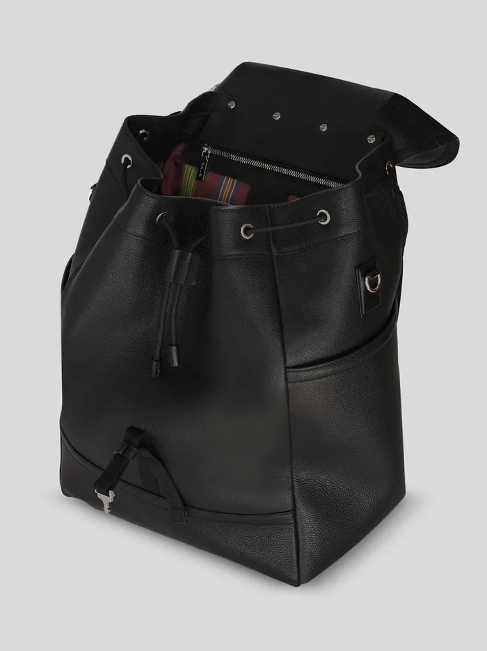 Men Etro Backpacks And Belt Bags Large Leather Backpack Black Men Etro Backpacks And Belt Bags Large Leather Backpack Black