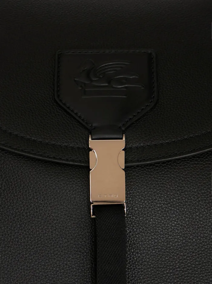 Men Etro Backpacks And Belt Bags Large Leather Backpack Black Men Etro Backpacks And Belt Bags Large Leather Backpack Black