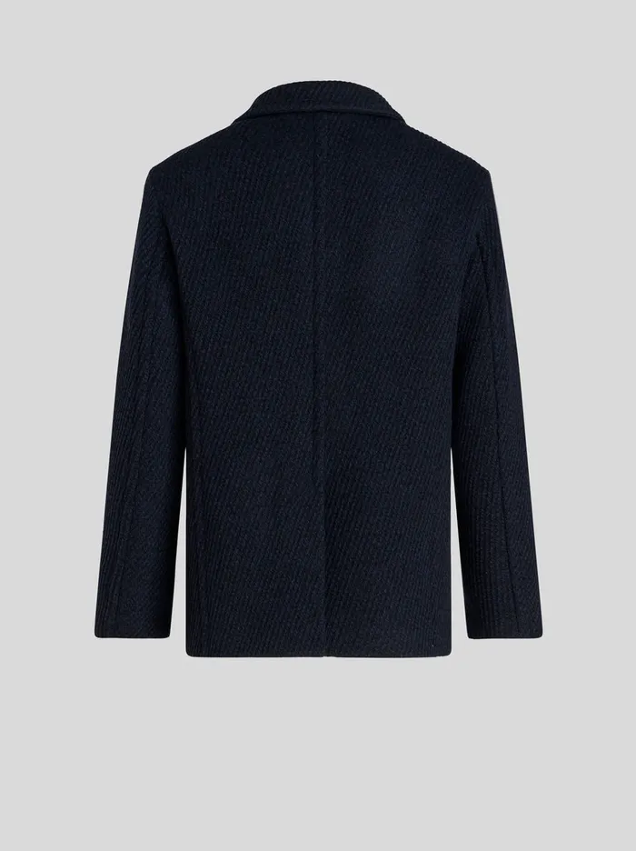 Men Etro Coats And Outerwear DoubleBreasted Structured Jacket Navy Blue Men Etro Coats And Outerwear DoubleBreasted Structured Jacket Navy Blue