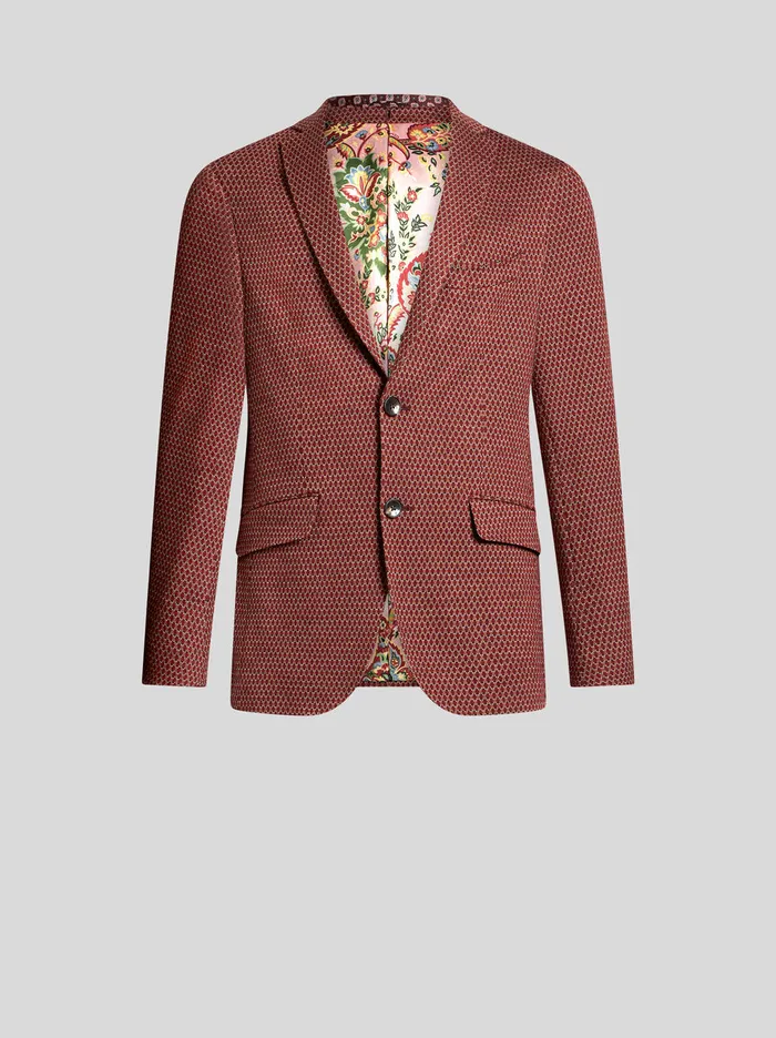 Men Etro Jackets Blazer With Removable Bib Red Men Etro Jackets Blazer With Removable Bib Red