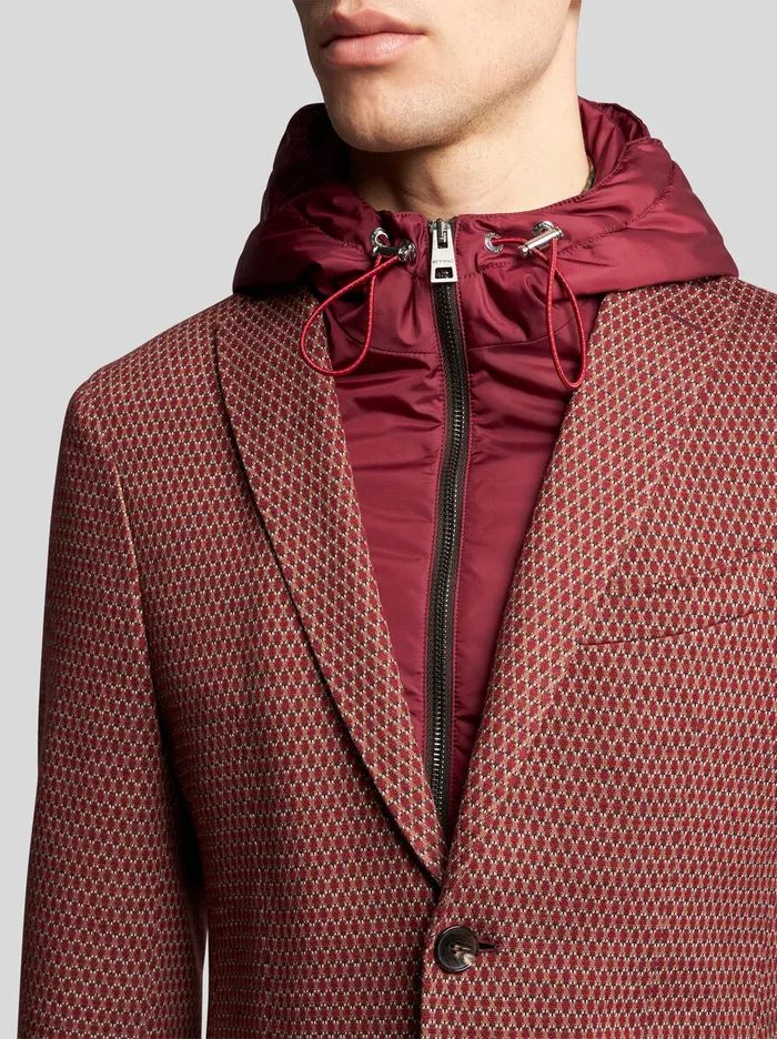 Men Etro Jackets Blazer With Removable Bib Red Men Etro Jackets Blazer With Removable Bib Red