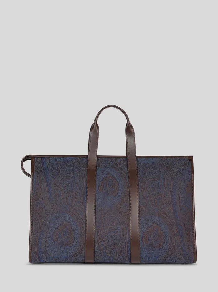Men Etro Travel Bags Paisley Travel Bag Navy Blue Men Etro Travel Bags Paisley Travel Bag Navy Blue