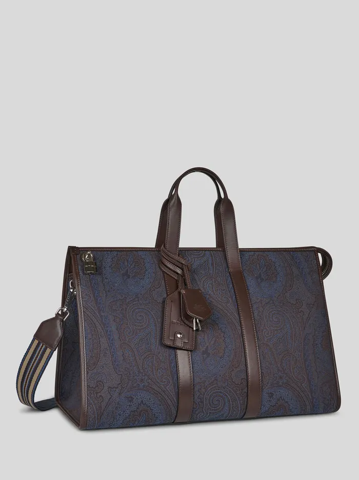 Men Etro Travel Bags Paisley Travel Bag Navy Blue Men Etro Travel Bags Paisley Travel Bag Navy Blue