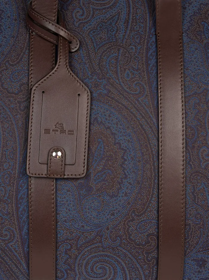 Men Etro Travel Bags Paisley Travel Bag Navy Blue Men Etro Travel Bags Paisley Travel Bag Navy Blue