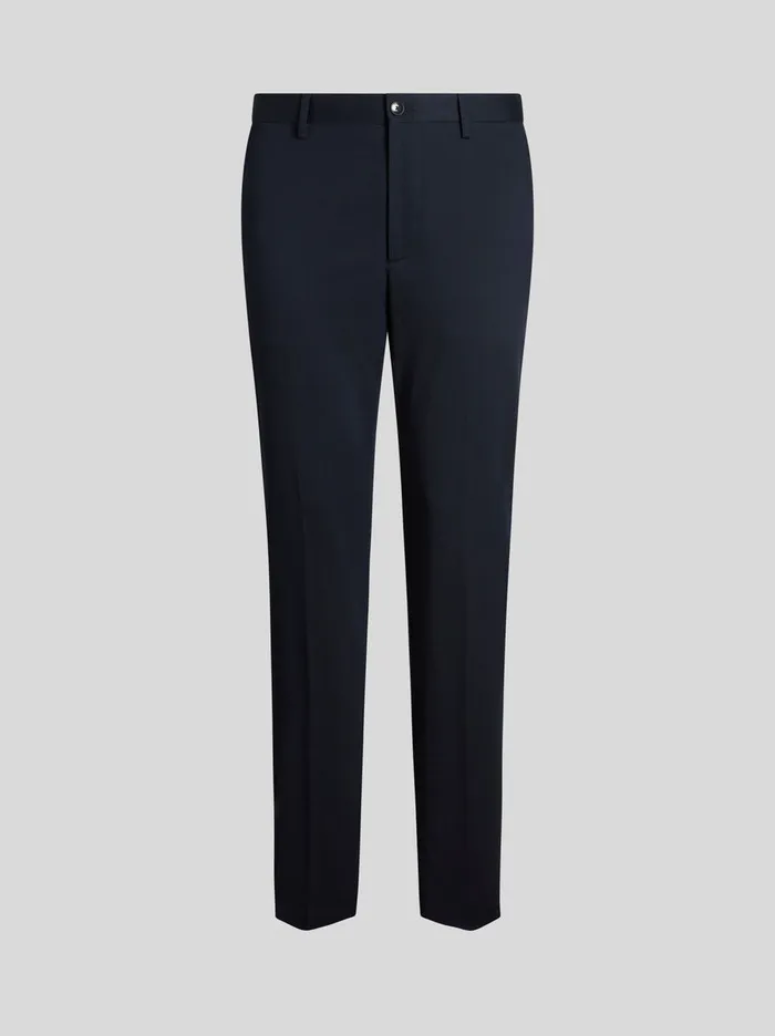 Men Etro Trousers SlimFit Trousers Navy Blue