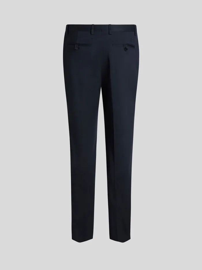Men Etro Trousers SlimFit Trousers Navy Blue Men Etro Trousers SlimFit Trousers Navy Blue