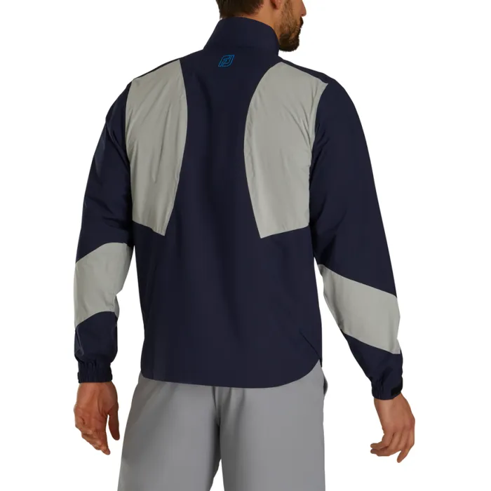 Men FootJoy Outer Layers HydroLite X Rain Jacket Navy Grey Men FootJoy Outer Layers HydroLite X Rain Jacket Navy Grey