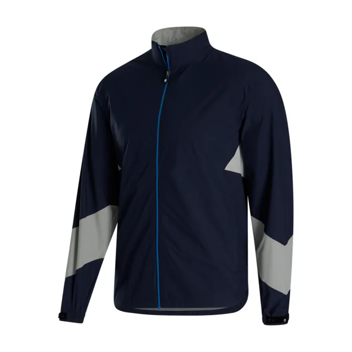 Men FootJoy Outer Layers HydroLite X Rain Jacket Navy Grey Men FootJoy Outer Layers HydroLite X Rain Jacket Navy Grey