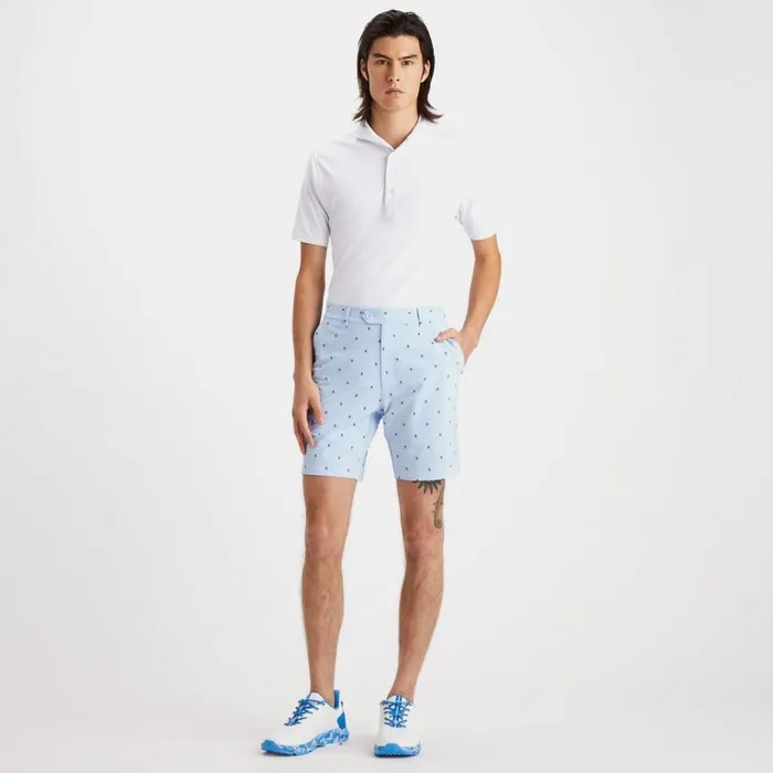Men GFORE Blue Skull and T039s Maverick 4Way Stretch Golf Shorts