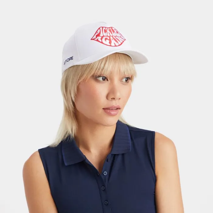 Men GFORE White Pickled Again Snapback Golf Hats