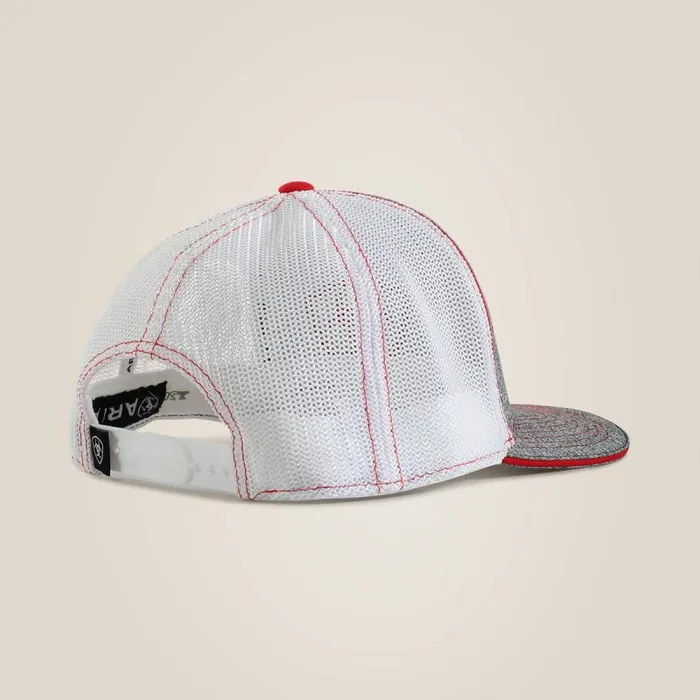 Men Hats and Caps Ariat Offset Shield Logo Cap Red Men Hats and Caps Ariat Offset Shield Logo Cap Red