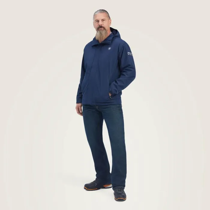 Men Jackets and Vests Ariat Rebar Stormshell Waterproof Jacket Navy Men Jackets and Vests Ariat Rebar Stormshell Waterproof Jacket Navy