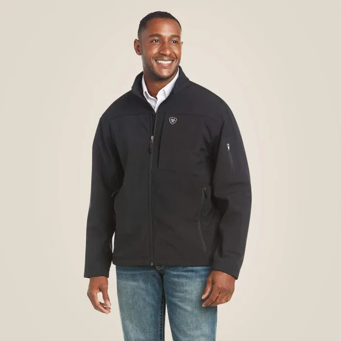 Men Jackets and Vests Ariat Vernon 20 Softshell Jacket Black