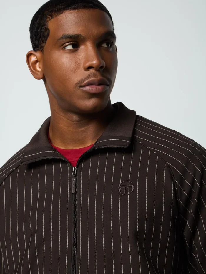 Men Jackets Sergio Tacchini Gessato Suiting Track Jacket Java