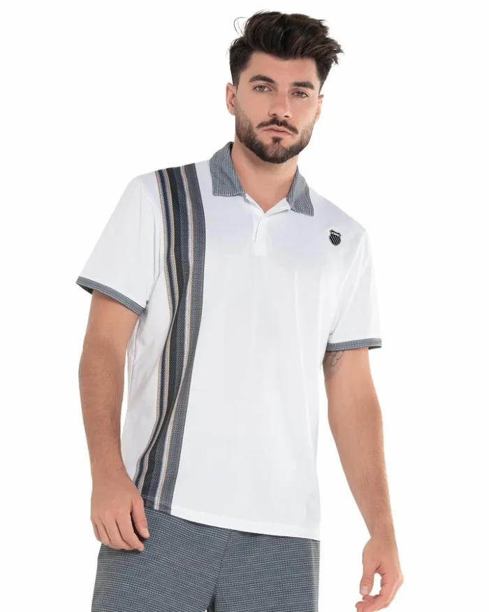 Men KSwiss TShirts and Tops VERTICAL POLO SS White