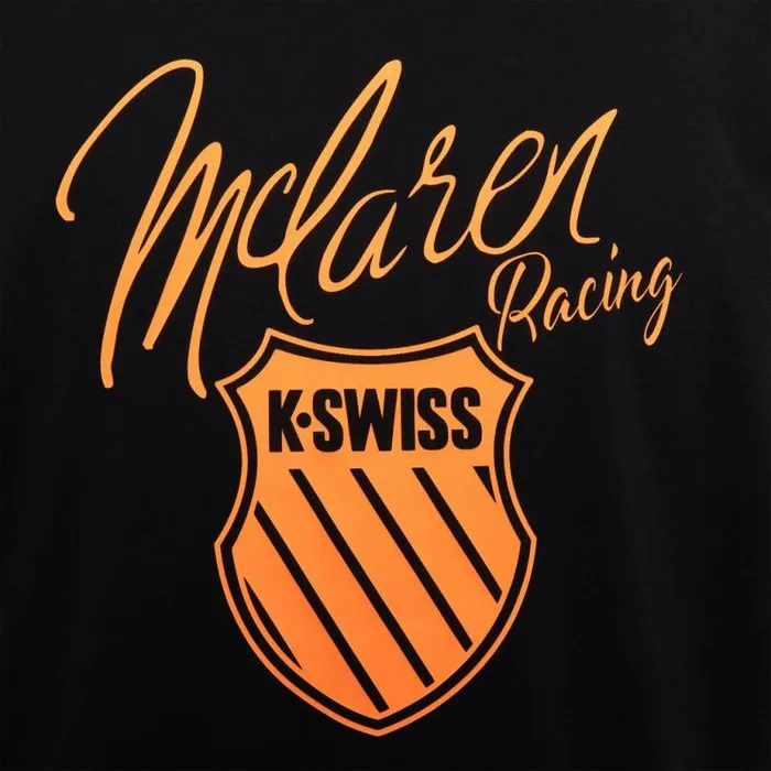 Men KSwiss Tennis and Pickleball MCLAREN CARS POCKET TEE Black