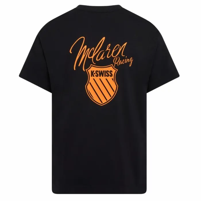 Men KSwiss Tennis and Pickleball MCLAREN CARS POCKET TEE Black
