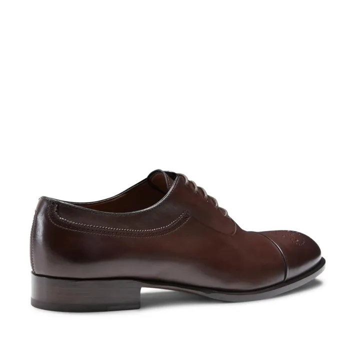 Men Leather LaceUp Shoe Mahogany Fratelli Rossetti LaceUp Shoes