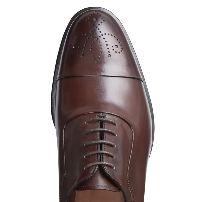 Men Leather LaceUp Shoe Mahogany Fratelli Rossetti LaceUp Shoes