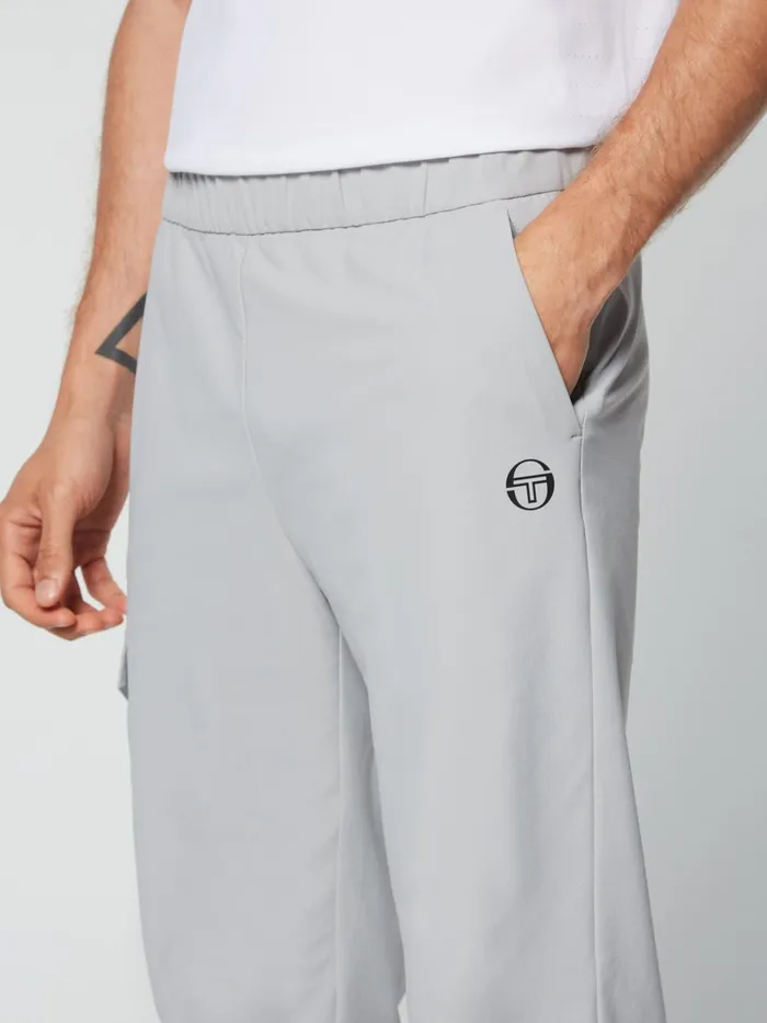 Men Nylon Sergio Tacchini Woven Cargo Jogger Pants Heather Grey