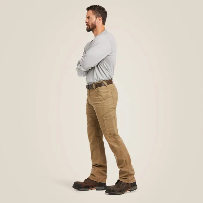 Men Pants and Shorts Ariat FR M5 Stretch DuraLight Canvas Stackable Straight Leg Pant Field Khaki Men Pants and Shorts Ariat FR M5 Stretch DuraLight Canvas Stackable Straight Leg Pant Field Khaki