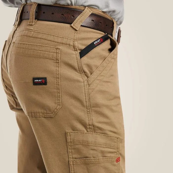 Men Pants and Shorts Ariat FR M5 Stretch DuraLight Canvas Stackable Straight Leg Pant Field Khaki Men Pants and Shorts Ariat FR M5 Stretch DuraLight Canvas Stackable Straight Leg Pant Field Khaki