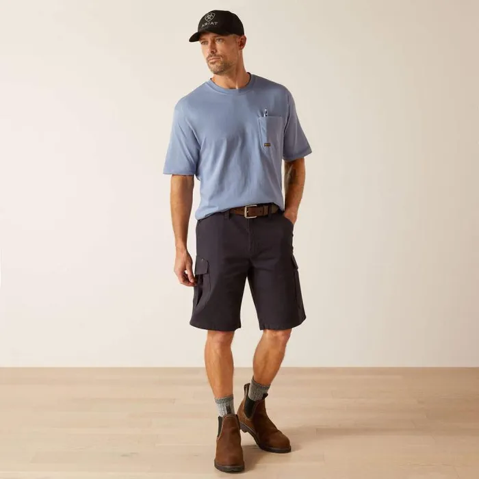 Men Pants and Shorts Ariat Rebar DuraStretch Made Tough Cargo 11034 Short Charcoal Men Pants and Shorts Ariat Rebar DuraStretch Made Tough Cargo 11034 Short Charcoal