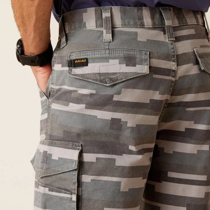 Men Pants and Shorts Ariat Rebar DuraStretch Made Tough Cargo 11034 Short Rebar Grey Masonry Camo Men Pants and Shorts Ariat Rebar DuraStretch Made Tough Cargo 11034 Short Rebar Grey Masonry Camo
