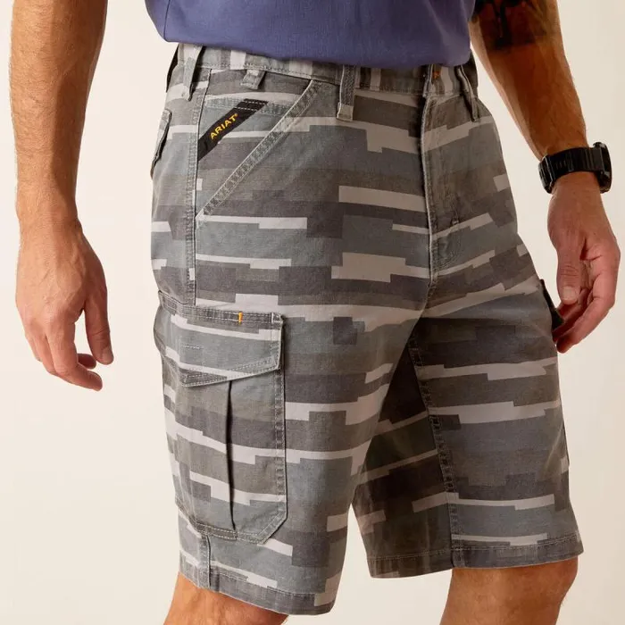 Men Pants and Shorts Ariat Rebar DuraStretch Made Tough Cargo 11034 Short Rebar Grey Masonry Camo Men Pants and Shorts Ariat Rebar DuraStretch Made Tough Cargo 11034 Short Rebar Grey Masonry Camo