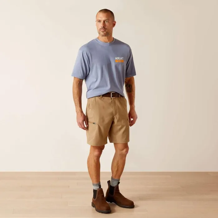 Men Pants and Shorts Ariat Rebar WorkFlow Ultralight Short Field Khaki Men Pants and Shorts Ariat Rebar WorkFlow Ultralight Short Field Khaki