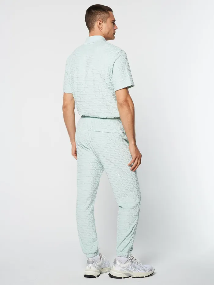 Men Pants And Sweatpants Sergio Tacchini Livata Monogram Track Pant Surf Spray