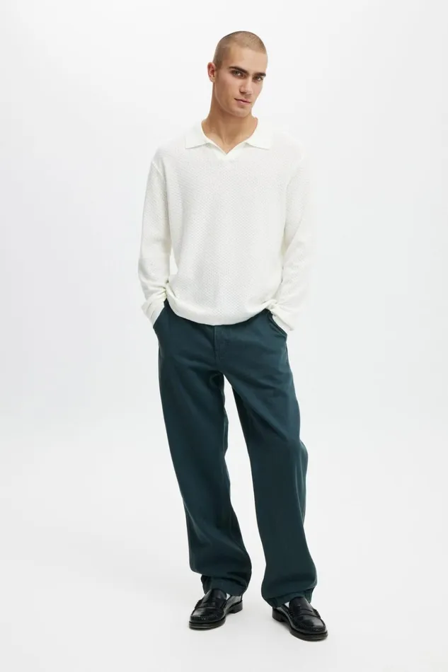 Men Pants Cotton On Baggy Jean Carpenter Trekking Green