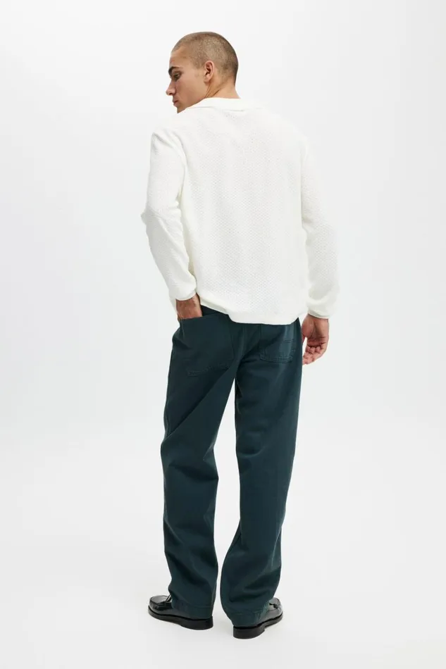 Men Pants Cotton On Baggy Jean Carpenter Trekking Green