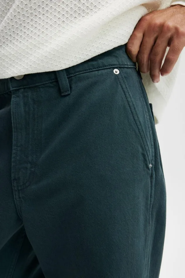 Men Pants Cotton On Baggy Jean Carpenter Trekking Green