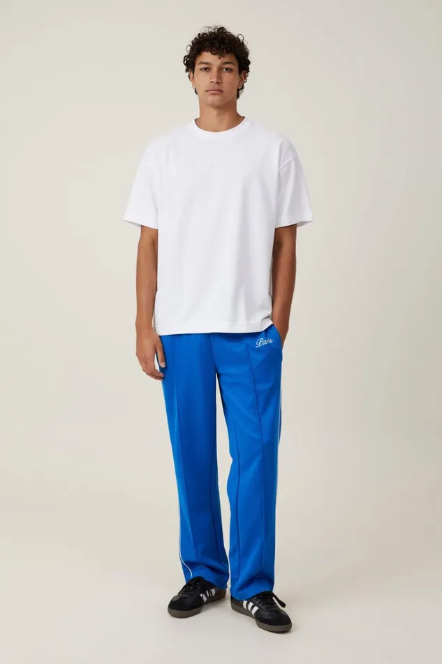 Men Pants Cotton On Tricot Track Pant Skydiver Blue