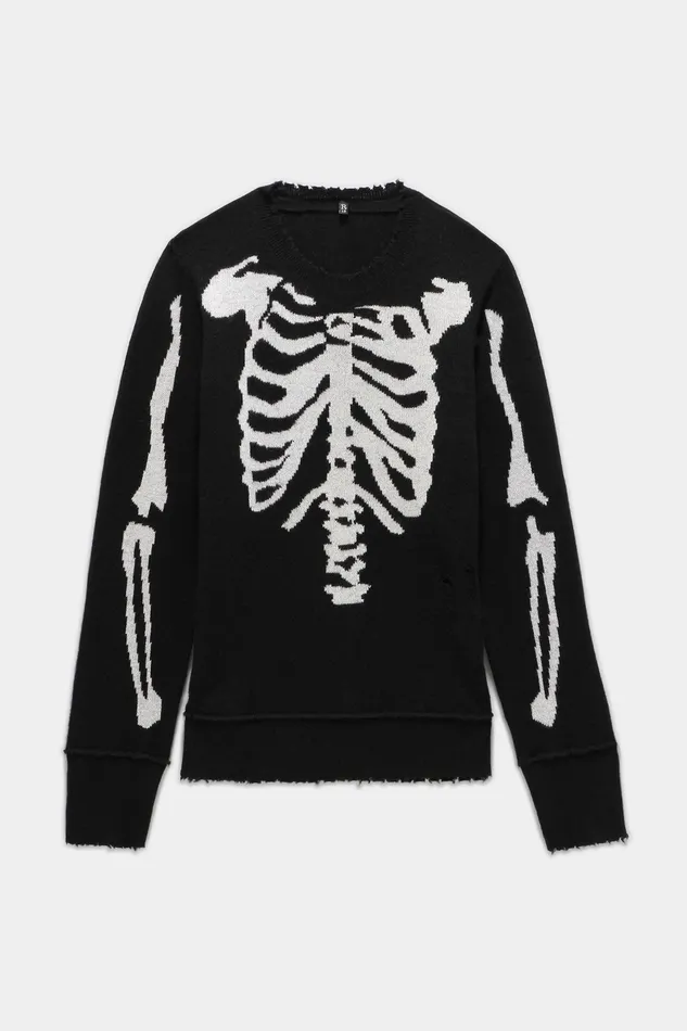 Men R13 Skeleton Distressed Cashmere Sweater Tops And Knitwear