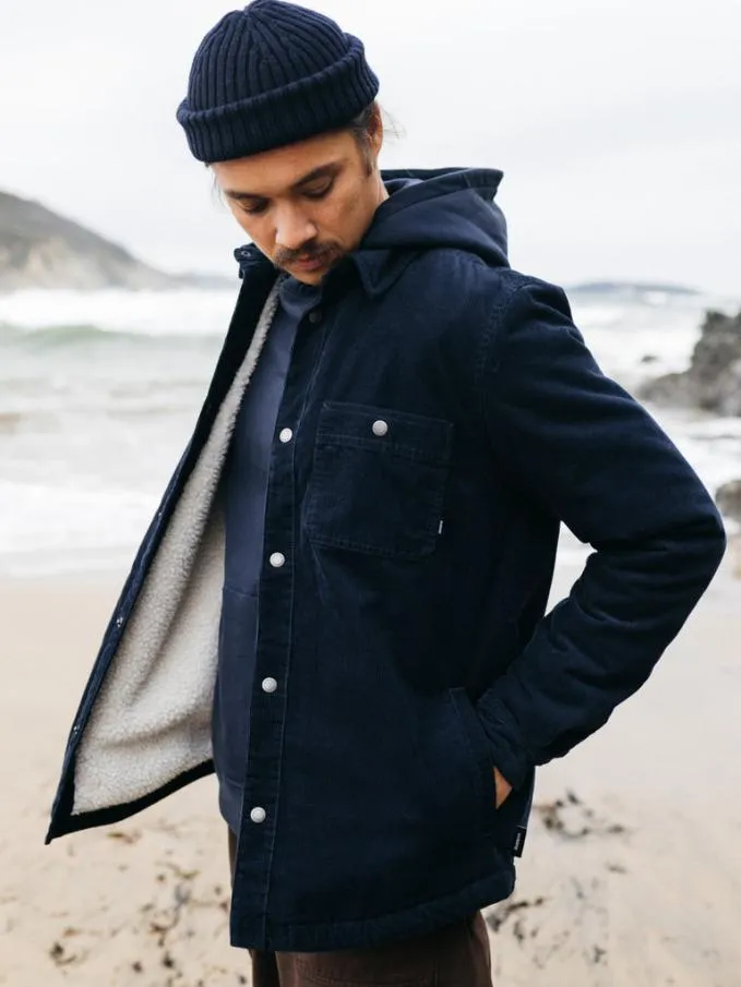 Men Rigger Sherpa Lined Jacket Navy Finisterre Jackets Coats and Gilets