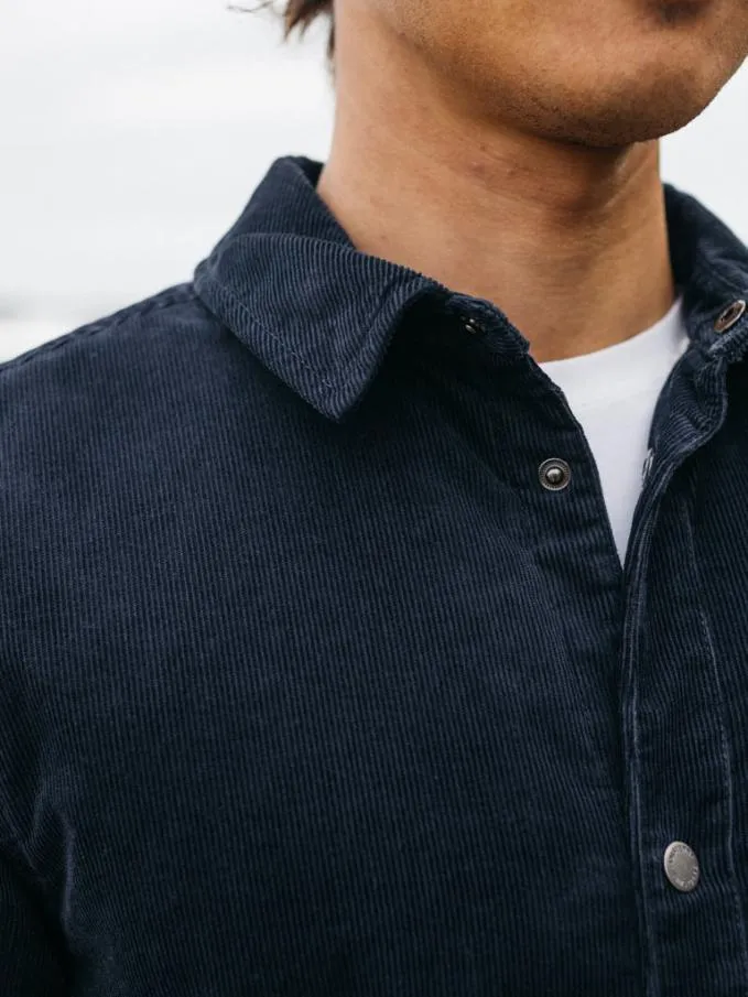 Men Rigger Sherpa Lined Jacket Navy Finisterre Jackets Coats and Gilets