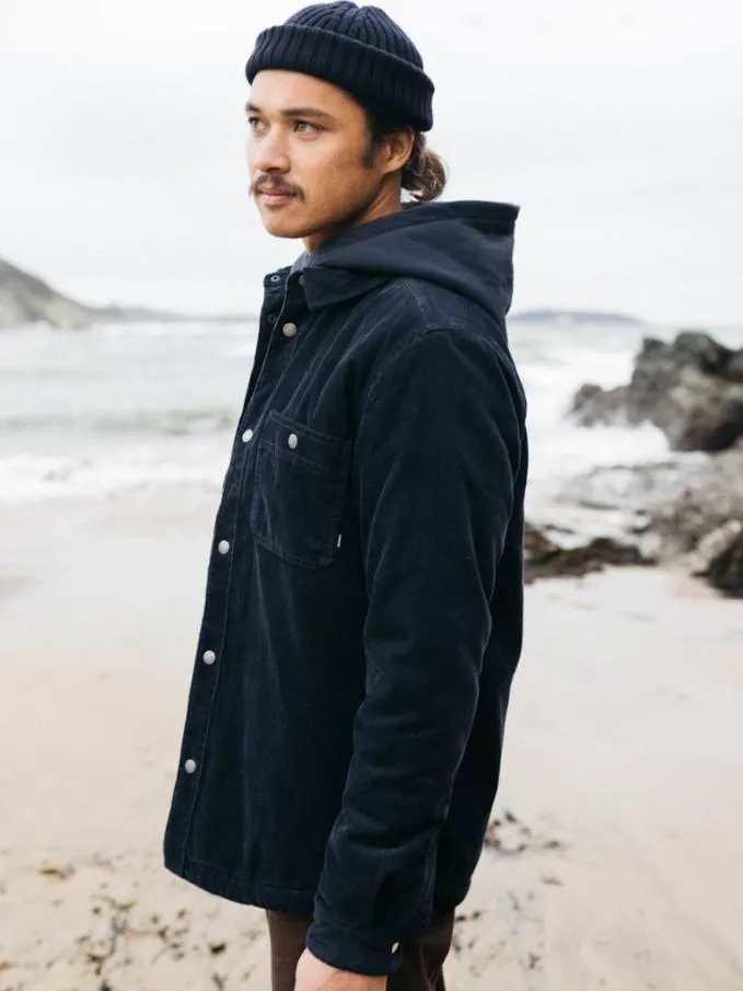Men Rigger Sherpa Lined Jacket Navy Finisterre Jackets Coats and Gilets
