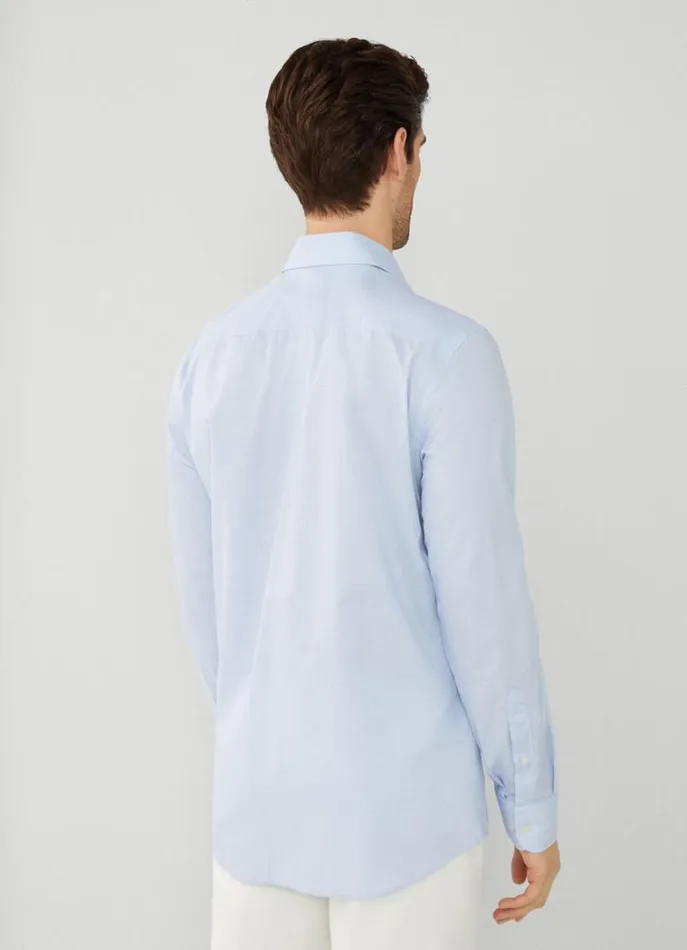 Men Shirts Hackett London Classic Fit Check Shirt Blue