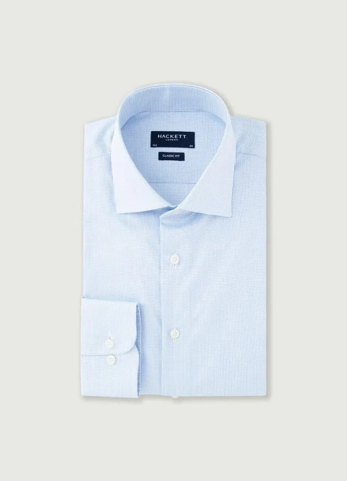 Men Shirts Hackett London Classic Fit Check Shirt Blue