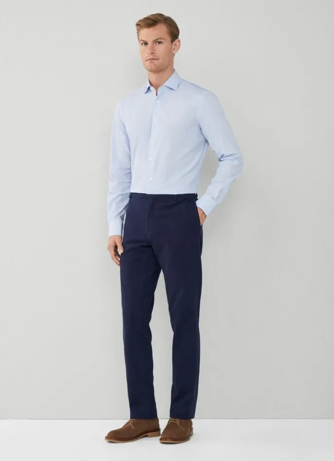 Men Shirts Hackett London Slim Fit Fine Striped Shirt Whitesky