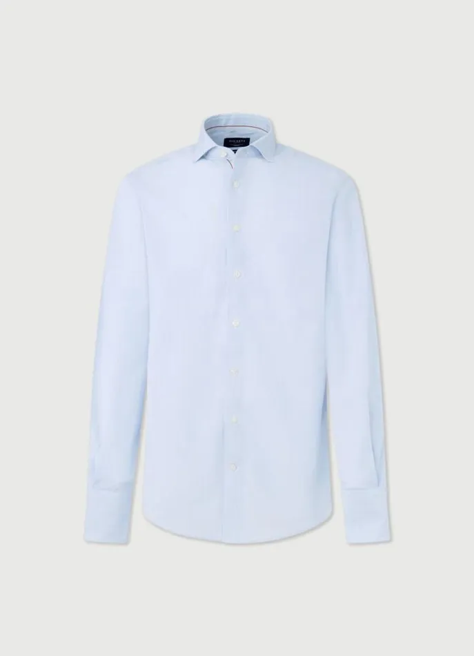 Men Shirts Hackett London Slim Fit Fine Striped Shirt Whitesky