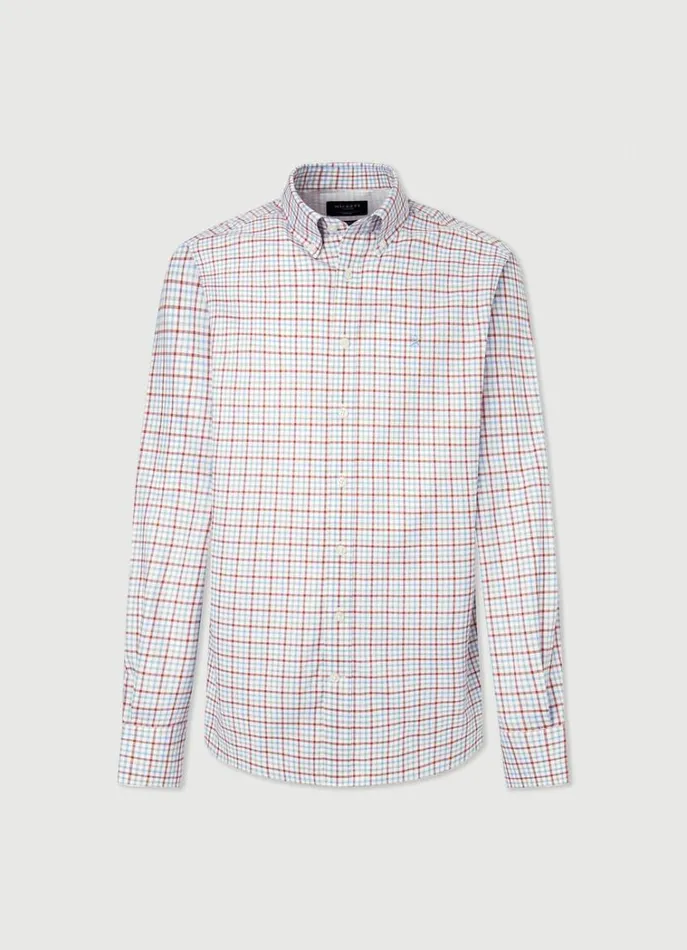 Men Shirts Hackett London Slim Fit Gingham Check Shirt Redblue