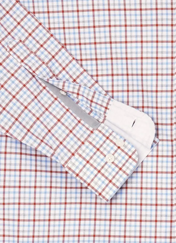 Men Shirts Hackett London Slim Fit Gingham Check Shirt Redblue