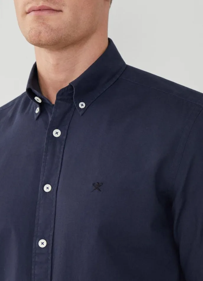 Men Shirts Hackett London Slim Fit Oxford Shirt Navy
