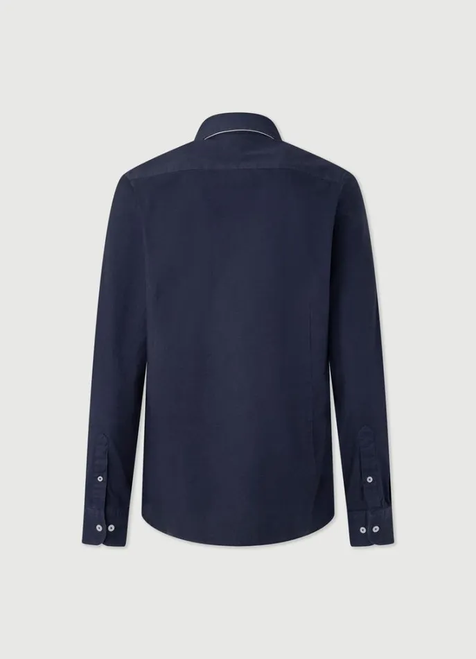 Men Shirts Hackett London Slim Fit Oxford Shirt Navy